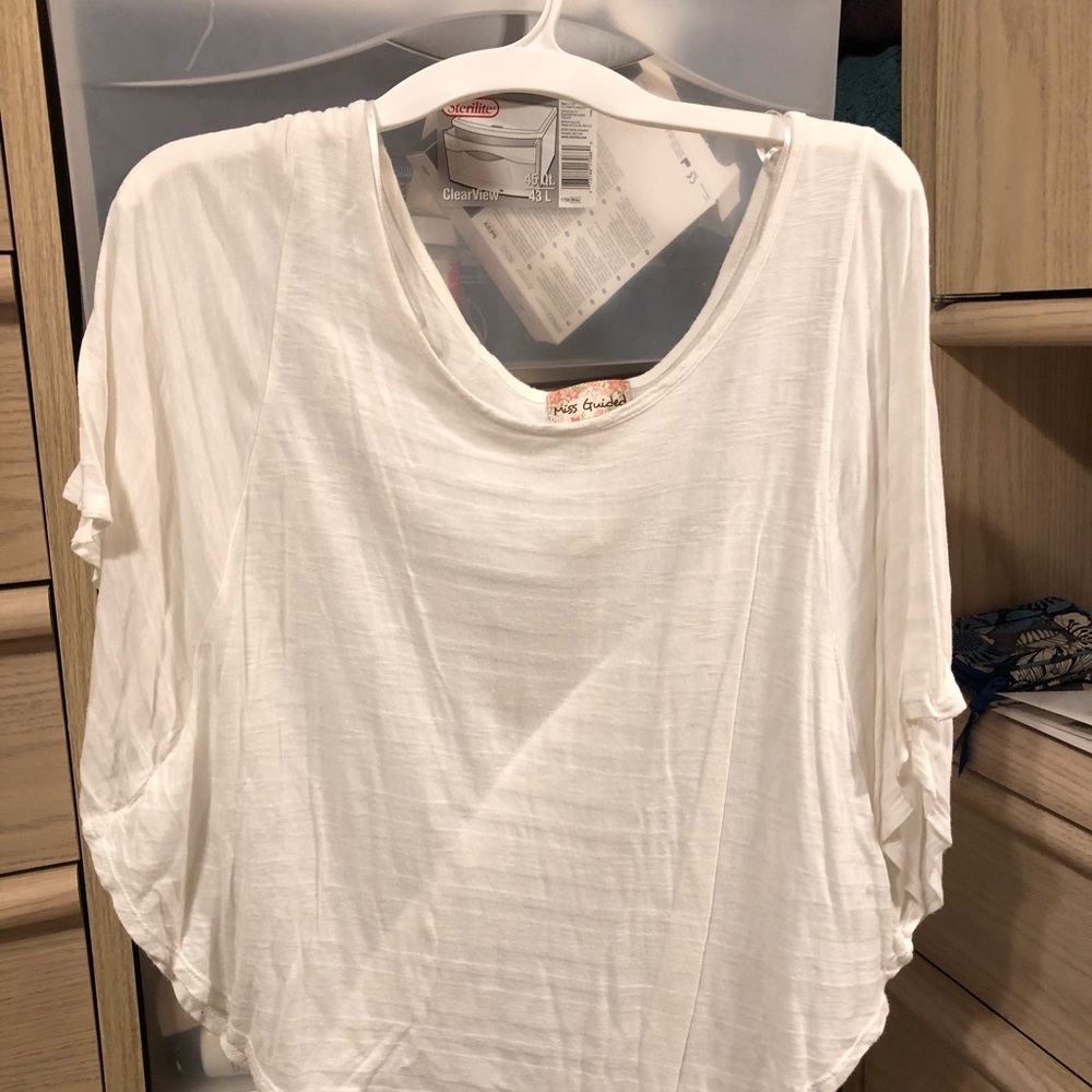 Flare sleeved white blouse